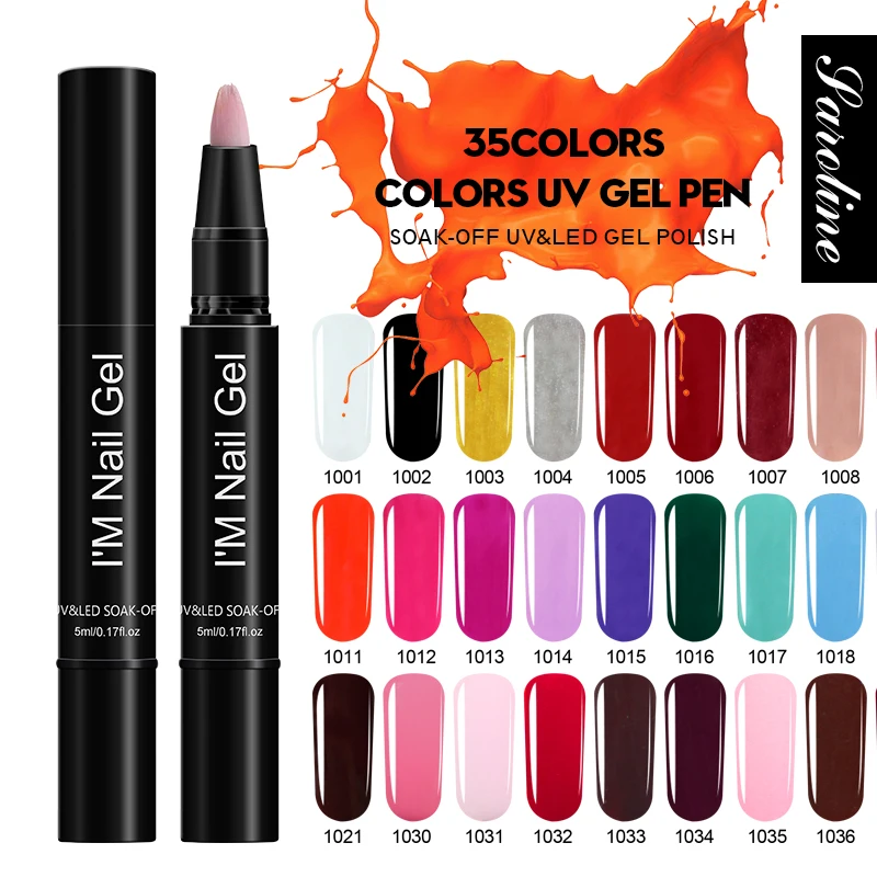 Saroline Color UV Nail Gel Polish Pen 35colors Long Lasting Colorful Candy Color 5ML Fashion DIY Nail Design Hybrid Varnish Art
Saroline Color UV Nail Gel Polish Pen 35colors Long Lasting Colorful Candy Color 5ML Fashion DIY Nail Design Hybrid Varnish Art