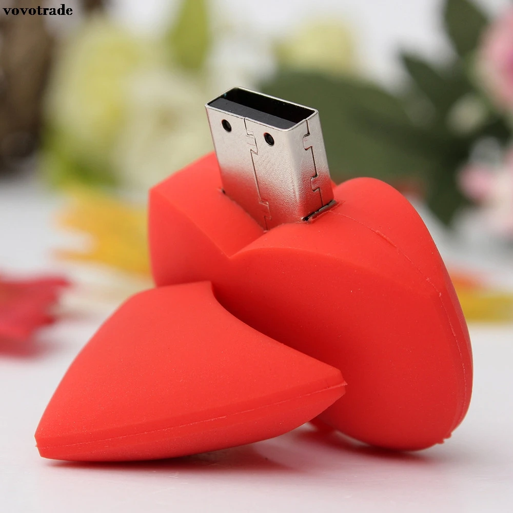 Vovotrade 2GB Love Heart USB 2 0 металлическая флеш-карта памяти большой палец u-диск ручка