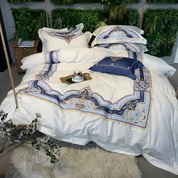 King Queen size Egyptian Cotton Bedding set Luxury White bed sheet set Duvet cover Bed set pillowcase parure de lit ropa de cama
King Queen size Egyptian Cotton Bedding set Luxury White bed sheet set Duvet cover Bed set pillowcase parure de lit ropa de cama