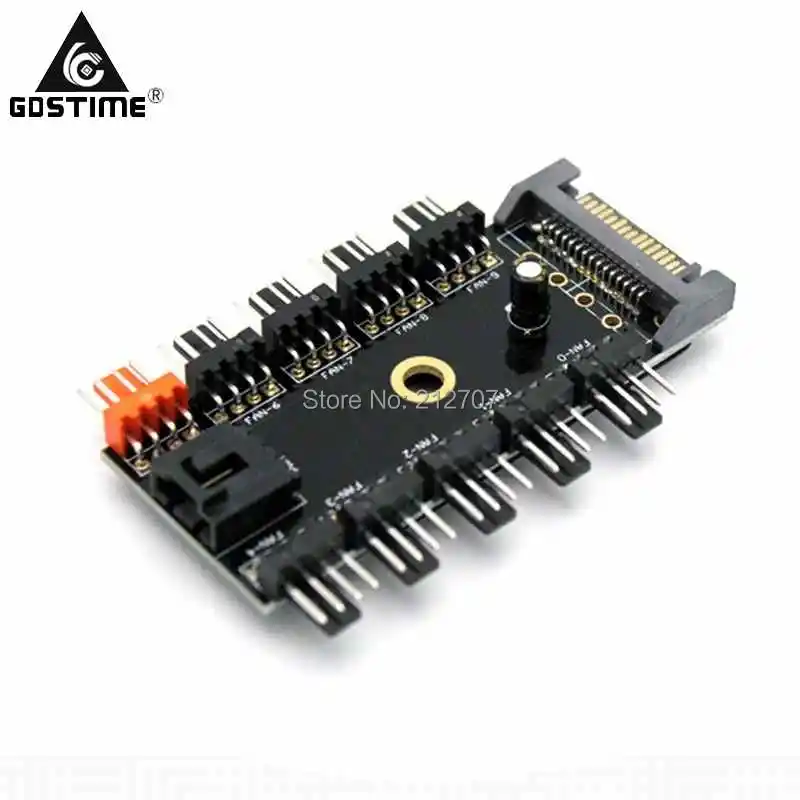 Gdstime Black 1 to 10 PC Cooler Cooling Fan Hub Splitter Cable Pwm SATA 12V 4Pin Power Supply Speed Adapter Computer Mining
Gdstime Black 1 to 10 PC Cooler Cooling Fan Hub Splitter Cable Pwm SATA 12V 4Pin Power Supply Speed Adapter Computer Mining