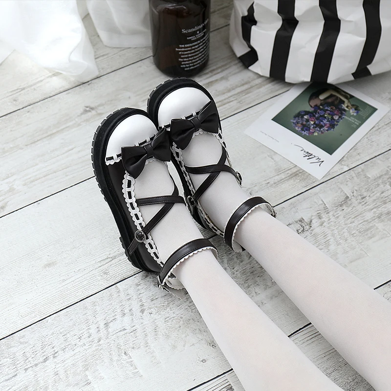 Mori Girl Cute Lolita Janpaese Women's Platform Shoes Student Kawaii Bow PU Buckle Straps Shoes Uniform Cosplay Princess Shoes
Mori Girl Cute Lolita Janpaese Women's Platform Shoes Student Kawaii Bow PU Buckle Straps Shoes Uniform Cosplay Princess Shoes