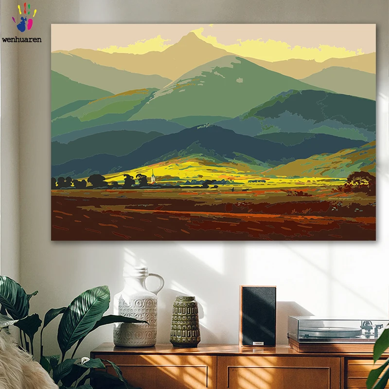 DIY colorings pictures by numbers with color Mountain scenery Forest in the mountains picture drawing painting by numbers framed 
DIY colorings pictures by numbers with color Mountain scenery Forest in the mountains picture drawing painting by numbers framed