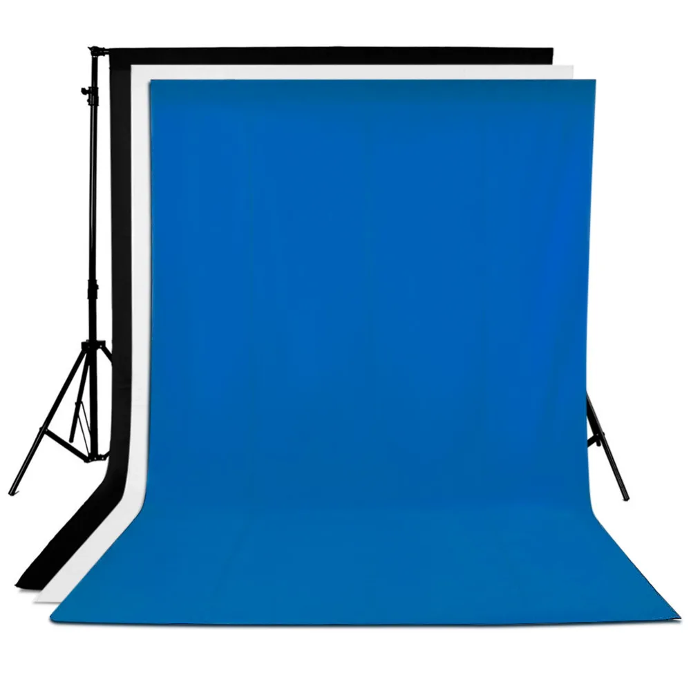 Neewer 3 Pieces of 6 x 9FT/1.8 x 2.8M Photo Studio 100% Pure Muslin Collapsible Background Backdrops(1*White & 1*Black & 1*Blue
Neewer 3 Pieces of 6 x 9FT/1.8 x 2.8M Photo Studio 100% Pure Muslin Collapsible Background Backdrops(1*White & 1*Black & 1*Blue