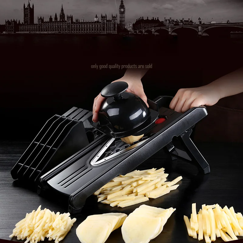 1PC French Fries Cutter Black Potato Chips Peeler Vegetable Cutters Fruit Shredder Slicer Handle Gadget Kitchen Tool
1PC French Fries Cutter Black Potato Chips Peeler Vegetable Cutters Fruit Shredder Slicer Handle Gadget Kitchen Tool