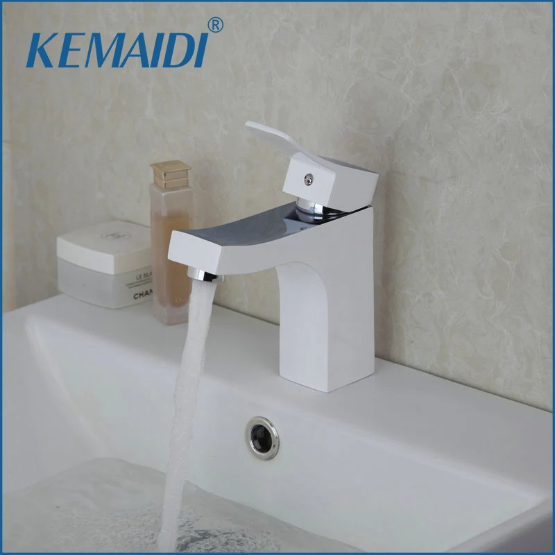 KEMAIDI Single Handle White Painting New Design Bathroom Sinks Faucet Mixer Basin Tap Solid Brass Bathroom Sink Faucet 97060
KEMAIDI Single Handle White Painting New Design Bathroom Sinks Faucet Mixer Basin Tap Solid Brass Bathroom Sink Faucet 97060