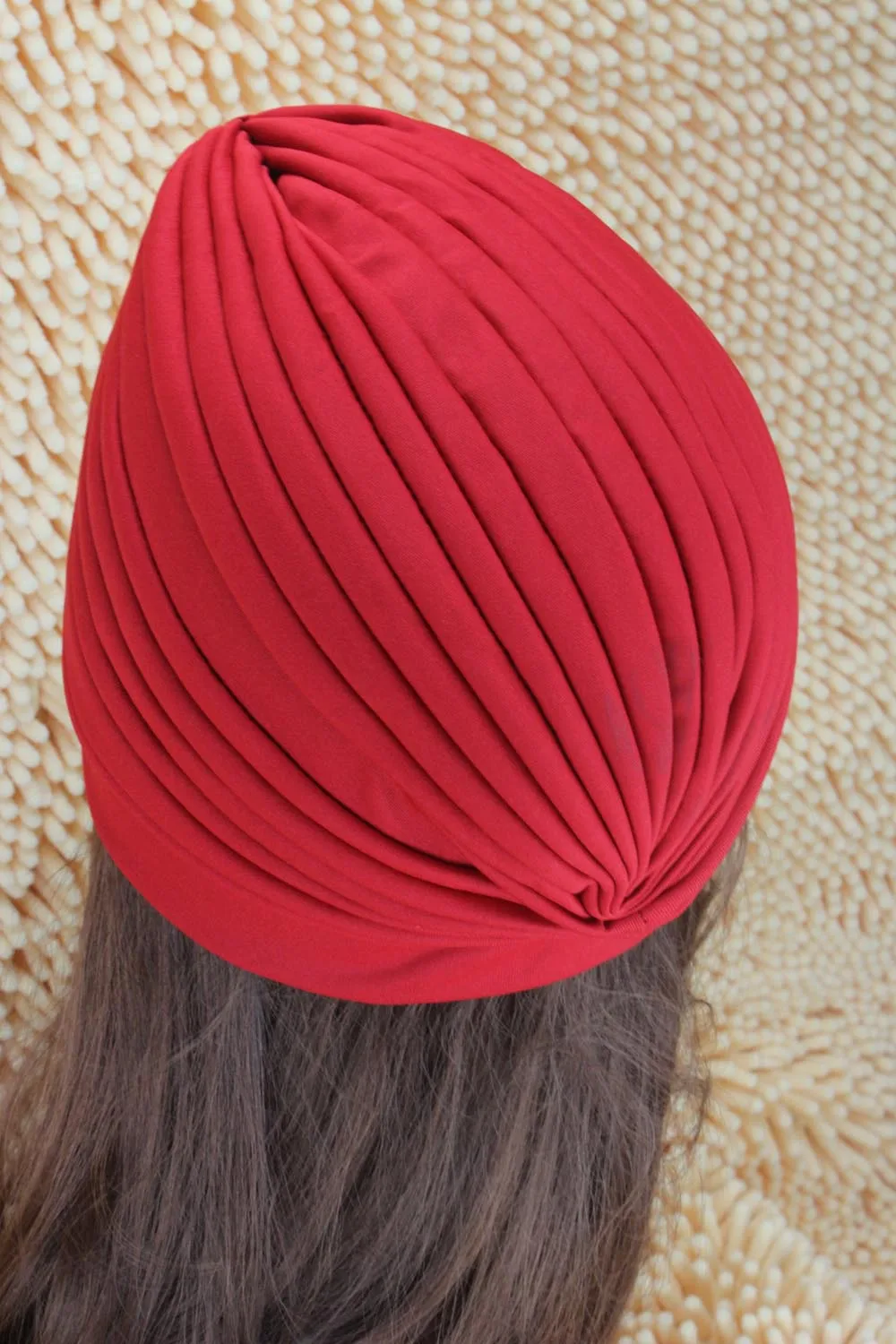 2016 New Fashion Women Turban Hat Bohemia 21 Solid Color Fold Beanies Female Simple Autumn Bonnet Indian Turban Hats For Women (4)