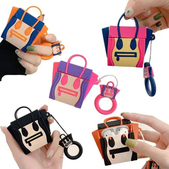 Cute Smily Face Bag Pattern Soft Silicone Protective Cover Shockproof Case Skin with Lanyard for Airpods 1/2 Charging Box Access
Cute Smily Face Bag Pattern Soft Silicone Protective Cover Shockproof Case Skin with Lanyard for Airpods 1/2 Charging Box Access