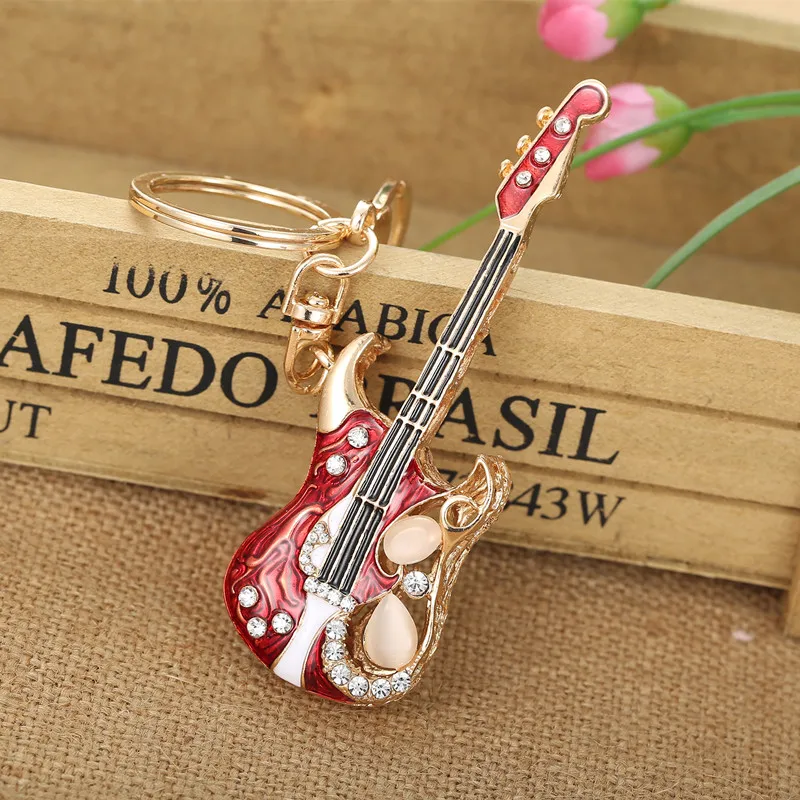 Guitar Keychains Crystal Key Ring Key Chains for Christmas Gift Jewelry Llaveros Pendant G57
Guitar Keychains Crystal Key Ring Key Chains for Christmas Gift Jewelry Llaveros Pendant G57