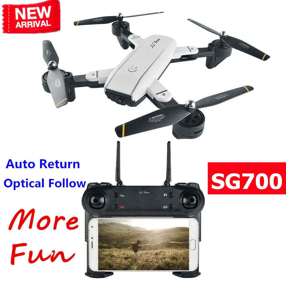 SG700 RC Drone with Camera WiFi FPV Quadcopter Selfie Drone RC Drones with Camera HD Altitude Hold Auto Return Follow Function
SG700 RC Drone with Camera WiFi FPV Quadcopter Selfie Drone RC Drones with Camera HD Altitude Hold Auto Return Follow Function