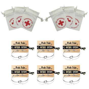 Bracelet Bridesmaid team bride Hair Tie Wristband Gift Bag wedding bridal shower Bachelorette hen Party bride to be decoration
Bracelet Bridesmaid team bride Hair Tie Wristband Gift Bag wedding bridal shower Bachelorette hen Party bride to be decoration