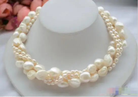 Hot sale new Style >>>>>4row 18" 14mm white baroque rice freshwater pearl necklace
Hot sale new Style >>>>>4row 18" 14mm white baroque rice freshwater pearl necklace