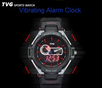TVG Mens Military Army Watch Men's Luminous Point LED Digital Watch Men 30M Waterproof Vibration Alarm Watch Men Sport Watch
TVG Mens Military Army Watch Men's Luminous Point LED Digital Watch Men 30M Waterproof Vibration Alarm Watch Men Sport Watch