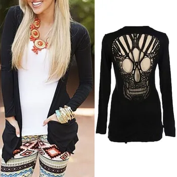 2017 Spring Long Sleeve Hollow Oversized Skull Pattern Cardigan Women Blouse Sexy Backless Crochet Lace Long Jacket M-XL
2017 Spring Long Sleeve Hollow Oversized Skull Pattern Cardigan Women Blouse Sexy Backless Crochet Lace Long Jacket M-XL