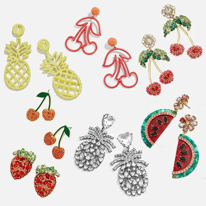 Dvacaman Summer 2019 Fruit Earrings for Women Pineapple Crystal Dangle Drop Earrings INS Raffia Handmade Woven Statement Jewelry
Dvacaman Summer 2019 Fruit Earrings for Women Pineapple Crystal Dangle Drop Earrings INS Raffia Handmade Woven Statement Jewelry
