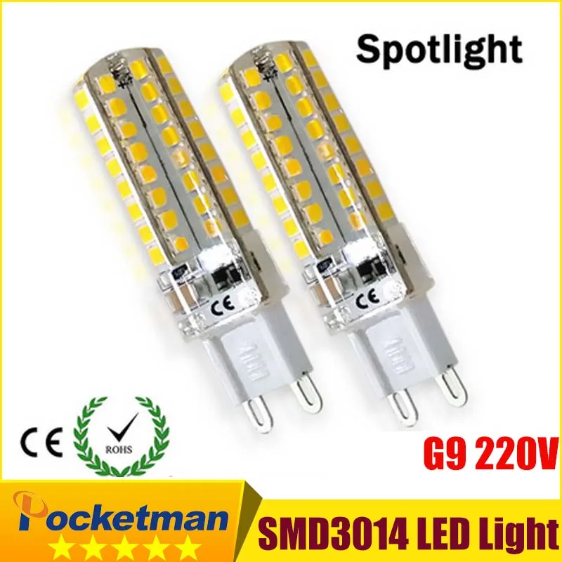 

10pcs G9 led light Smd3014 64Leds 6W 5W 7W corn bulB Lamp Led Bulbs Lights Energy Saving Warm White/Cool White Spot Lights 220V