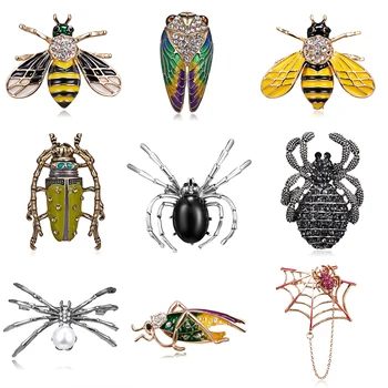 Fashion Insects Brooches Copper Gun Black Color Simulated Pearl Spider Brooch Women Kids Coat Suit Clothes Accessories
Fashion Insects Brooches Copper Gun Black Color Simulated Pearl Spider Brooch Women Kids Coat Suit Clothes Accessories