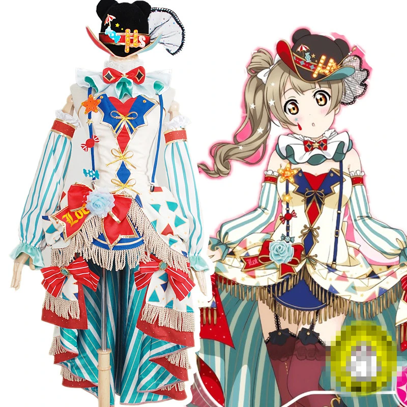 Love Live Honoka Kotori Umi Eli Nozomi Maki Rin Hanayo Nico idolized circus clown cos Dress Cosplay Costume Halloween costume
Love Live Honoka Kotori Umi Eli Nozomi Maki Rin Hanayo Nico idolized circus clown cos Dress Cosplay Costume Halloween costume