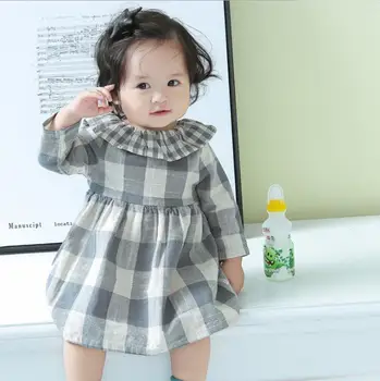 Ins spring and autumn new girls dress 2019 female baby lapel cotton plaid doll collar long sleeve pleated princess dress
Ins spring and autumn new girls dress 2019 female baby lapel cotton plaid doll collar long sleeve pleated princess dress