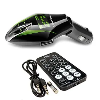 Green LCD bullet Car Multipurpose Kit MP3 Music Player Wireless FM Transmitter Modulator USB+SD+MMC+Remote+Car charger Function
Green LCD bullet Car Multipurpose Kit MP3 Music Player Wireless FM Transmitter Modulator USB+SD+MMC+Remote+Car charger Function