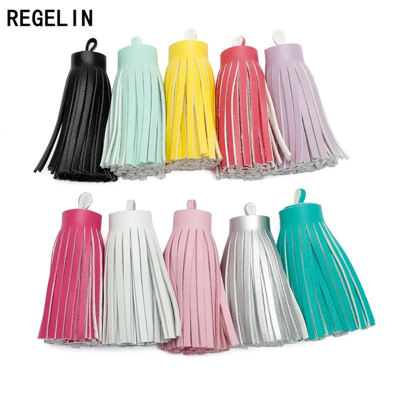 REGELIN Fashion Pu Leather Tassel Accessories Women Keychain Bag Charms With Caps 10pcs/lot 6cm DIY Jewelry Making Findings
REGELIN Fashion Pu Leather Tassel Accessories Women Keychain Bag Charms With Caps 10pcs/lot 6cm DIY Jewelry Making Findings