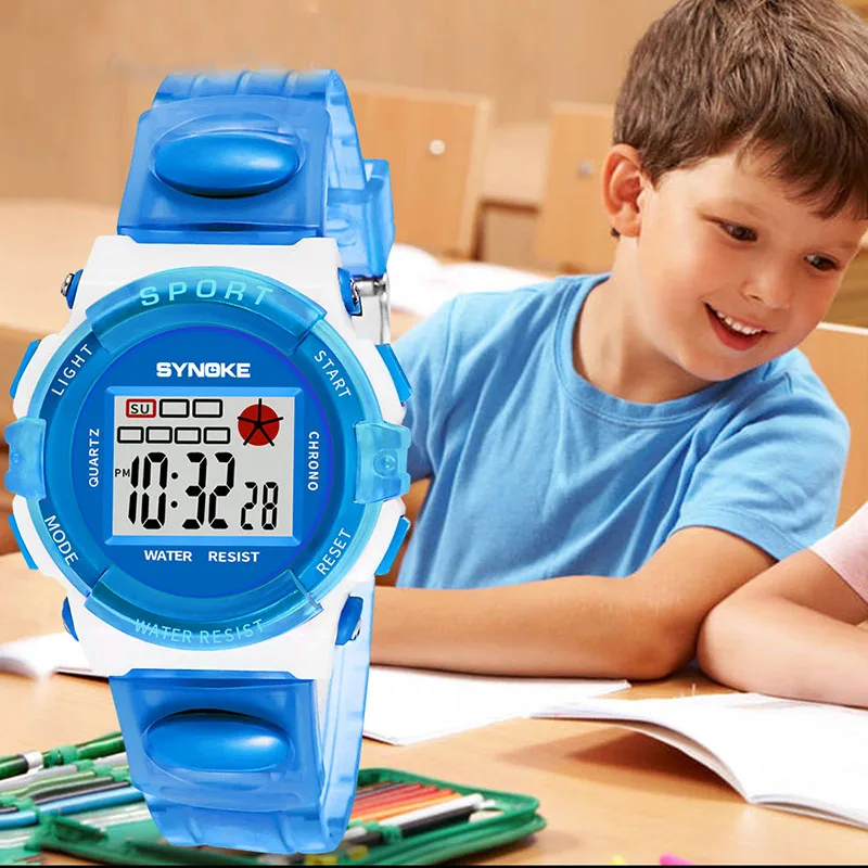Child Waterproof Multifunction Watch Student Sport LED Digital Practical Outdoor Wrist Watches LL@17
Child Waterproof Multifunction Watch Student Sport LED Digital Practical Outdoor Wrist Watches LL@17