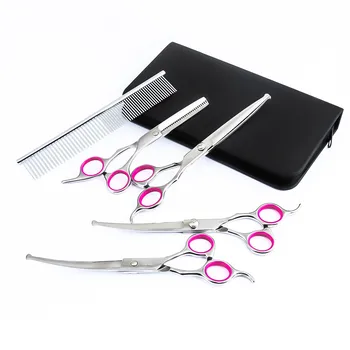 Pet Grooming Scissors Kit - Cat Dog Grooming Scissors- 5 PCS( For Trimming Body, Face, Ear, Nose, Paw) , Sharp Shears with Bag
Pet Grooming Scissors Kit - Cat Dog Grooming Scissors- 5 PCS( For Trimming Body, Face, Ear, Nose, Paw) , Sharp Shears with Bag