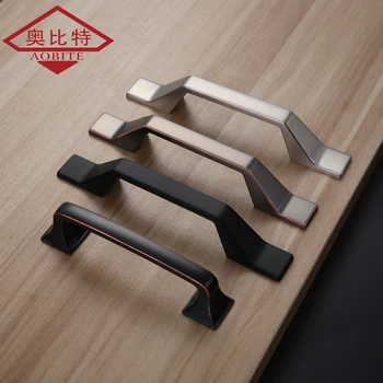 AOBT Solid Zinc Alloy Gray Matte Black Bronze Cabinet Handles for Furniture Drawer Cabinet Pulls Home Decorative Hardware 6071
AOBT Solid Zinc Alloy Gray Matte Black Bronze Cabinet Handles for Furniture Drawer Cabinet Pulls Home Decorative Hardware 6071