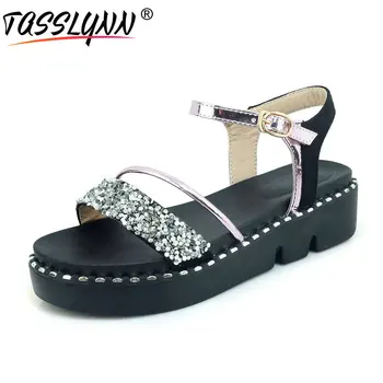 TASSLYNN 2019 wedges Women Sandals Sequins PU Mixed Color Sweet Style Summer Shoes Wedges Med Heel Casual Shoes Woman Size 34-43
TASSLYNN 2019 wedges Women Sandals Sequins PU Mixed Color Sweet Style Summer Shoes Wedges Med Heel Casual Shoes Woman Size 34-43