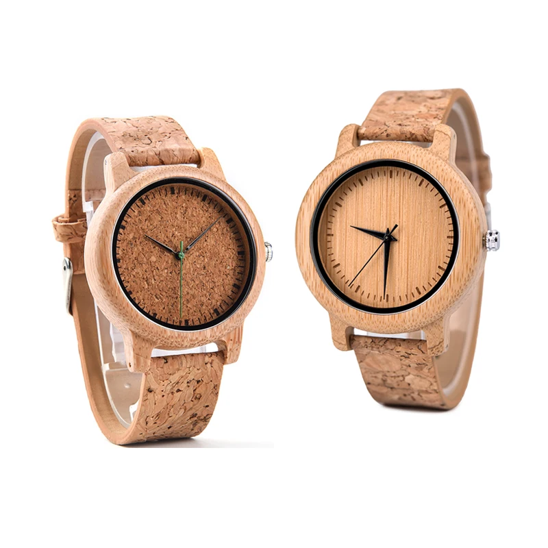 

Mens Watches Top Brand Luxury Cork Leather Personality Quartz Classic Casual Handmade Bamboo Watches Men erkek kol saati A05 A30