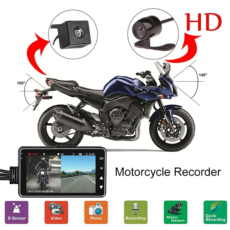 Motor Vehicle Driving Recorder Motorcycle Recorder Front And Rear Double Lens Double Recording Hidden Driving Recorder
Motor Vehicle Driving Recorder Motorcycle Recorder Front And Rear Double Lens Double Recording Hidden Driving Recorder