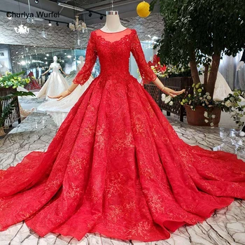 LSS500 red bride wedding party dresses 2020 o neck long sleeves lace up back ladies evening dresses long with train custom size
LSS500 red bride wedding party dresses 2020 o neck long sleeves lace up back ladies evening dresses long with train custom size