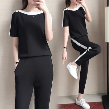 Knitted 2 Piece Set Women Leisure Women's Summer Suit Casual Tracksuit Year-old Female Costume Conjunto Feminino Top&pants Set
Knitted 2 Piece Set Women Leisure Women's Summer Suit Casual Tracksuit Year-old Female Costume Conjunto Feminino Top&pants Set