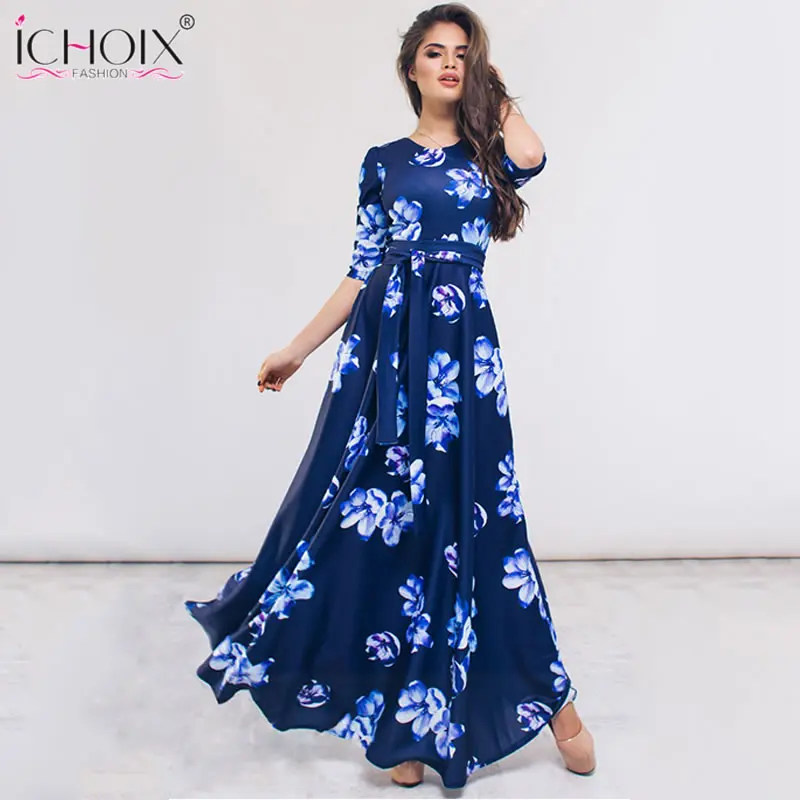 Flower Print Summer Long Dress Sexy Maxi Dresses for Women 2019 Blue Vintage Evening Party Dress Floor Length vestidos de festa
Flower Print Summer Long Dress Sexy Maxi Dresses for Women 2019 Blue Vintage Evening Party Dress Floor Length vestidos de festa