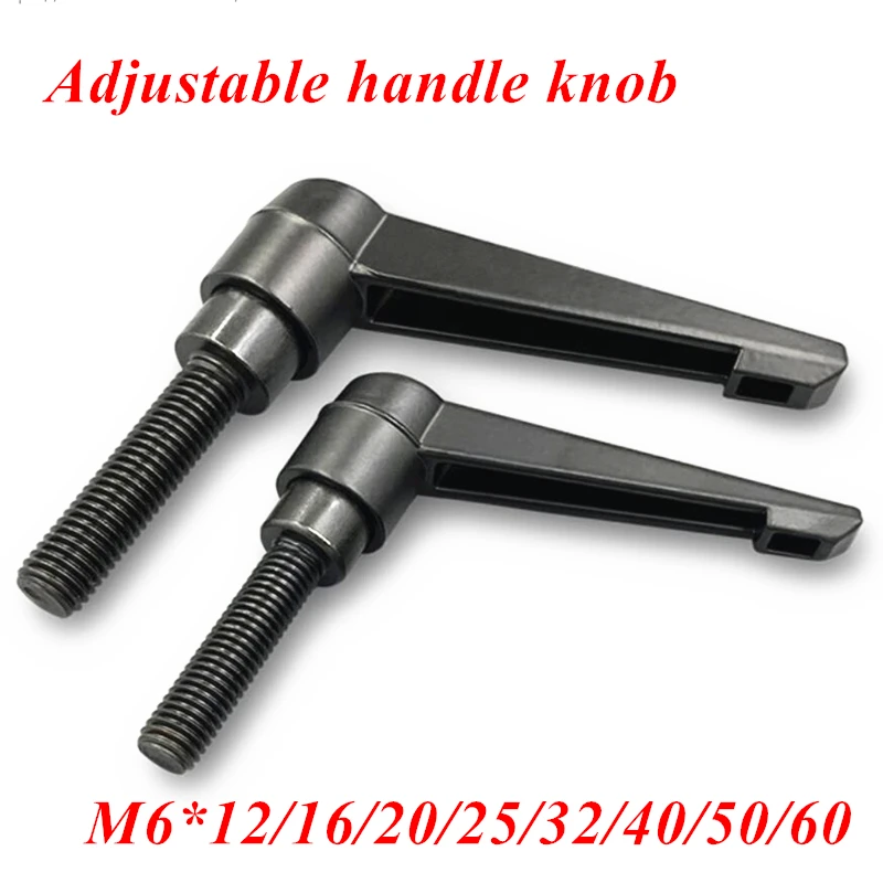 M6 Clamping Lever handle screw 12-60mm Black Clamping Lever machinery adjustable handle locking external male thread knob
M6 Clamping Lever handle screw 12-60mm Black Clamping Lever machinery adjustable handle locking external male thread knob