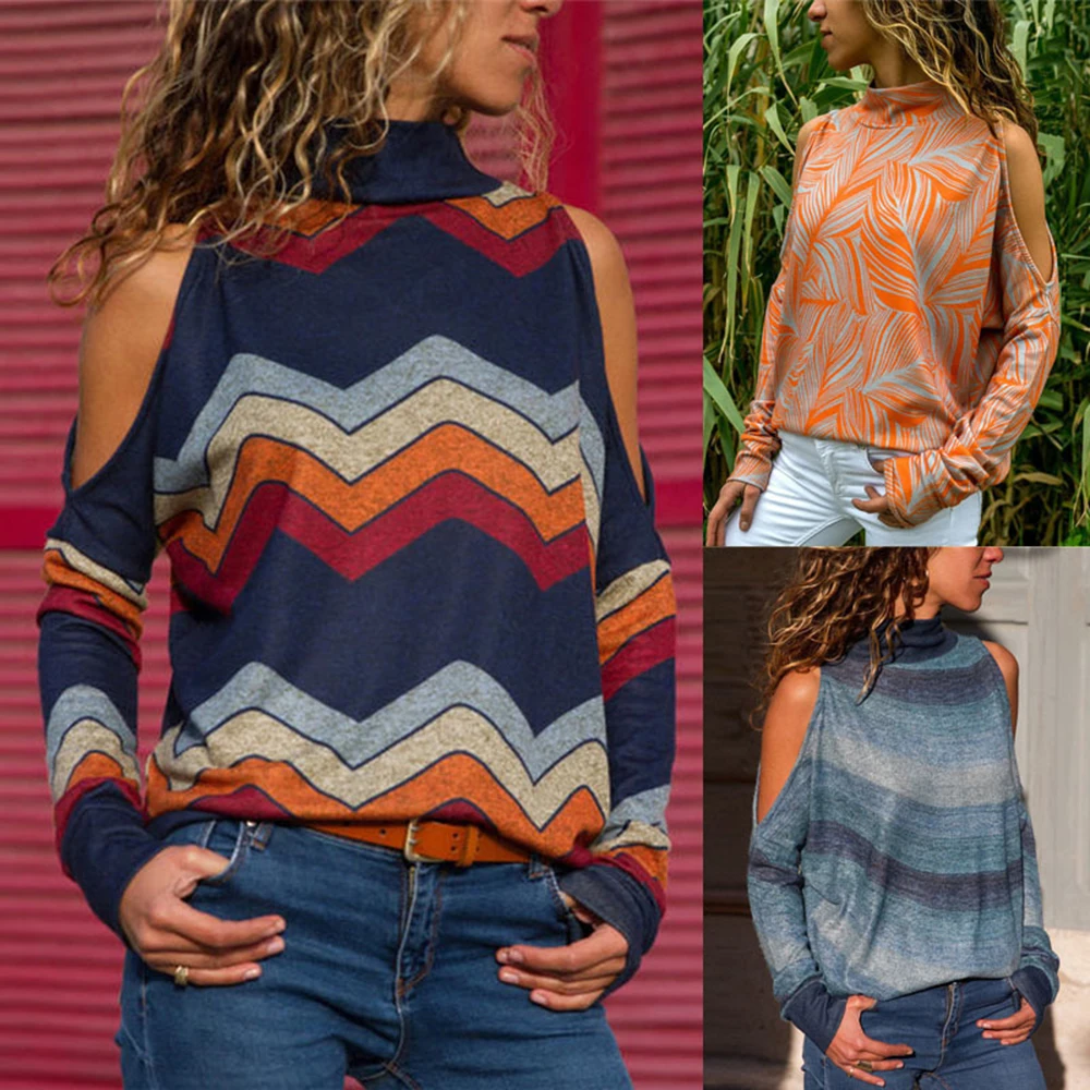 Wipalo Women Plus Size Spring Autumn Turtleneck Striped Pullover Bare Shoulder Long Sleeve Geometric Print Knit Sweatshirts Tops
Wipalo Women Plus Size Spring Autumn Turtleneck Striped Pullover Bare Shoulder Long Sleeve Geometric Print Knit Sweatshirts Tops
