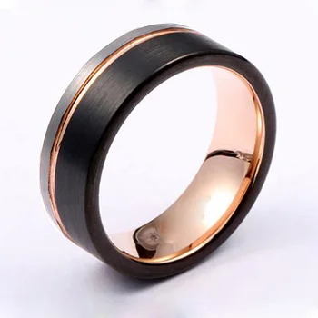 classic fashion jewelry 100% tungsten ring men rose black Tricolor 8MM Anniversary Wedding Band Couple Rings for women
classic fashion jewelry 100% tungsten ring men rose black Tricolor 8MM Anniversary Wedding Band Couple Rings for women