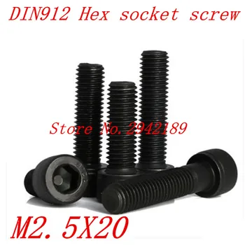 100pcs/Lot Metric Thread DIN912 M2.5x20 mm M2.5*20 mm Black Grade 12.9 Alloy Steel Hex Socket Head Cap Screw Bolts
100pcs/Lot Metric Thread DIN912 M2.5x20 mm M2.5*20 mm Black Grade 12.9 Alloy Steel Hex Socket Head Cap Screw Bolts