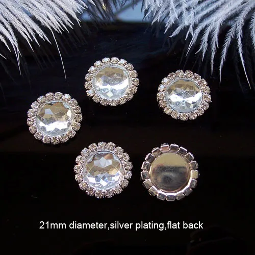 (S0253) 10pcs/lot, 21mm diameter rehinestone clear stone embellishment ( acrylic bead in middle)
(S0253) 10pcs/lot, 21mm diameter rehinestone clear stone embellishment ( acrylic bead in middle)