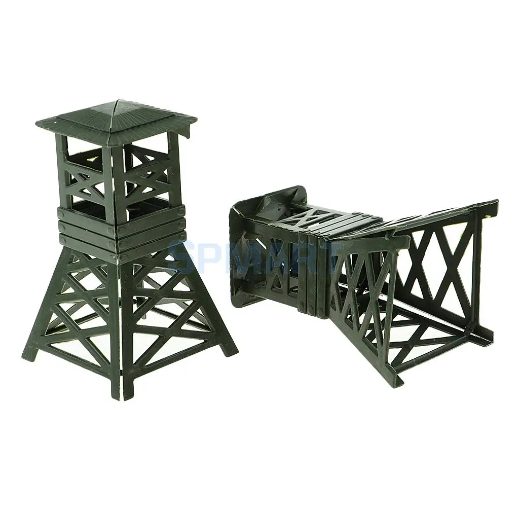 10 Plastic Watchtower Toy Soldier Army Watch Tower Men Accessory for Diorama