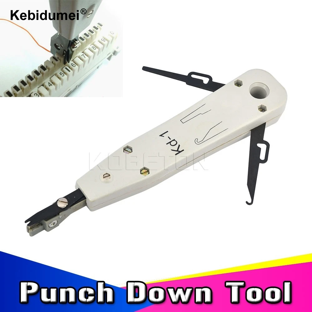 kebidumei KD-1 Professional Telecom Phone Cable Cat5 RJ11 RJ45 Network Punch Down Impact Network Tool Wire Cut Tool Insertion
kebidumei KD-1 Professional Telecom Phone Cable Cat5 RJ11 RJ45 Network Punch Down Impact Network Tool Wire Cut Tool Insertion