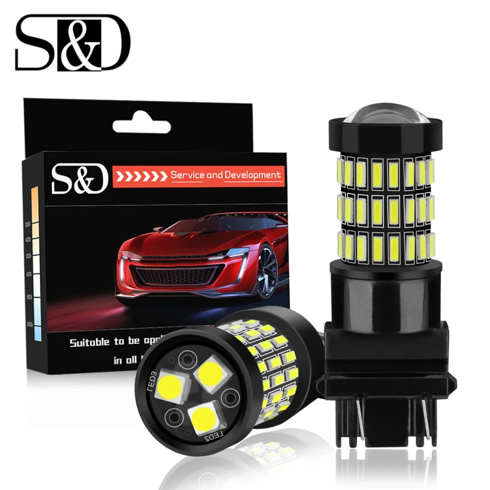 2Pcs 3157 LED Bulb P27W P27/7W Led T25 3156 Auto Turn Signal Lamp Car Brake Backup Reverse Tail Light 1200LM Amber Red White 12V
2Pcs 3157 LED Bulb P27W P27/7W Led T25 3156 Auto Turn Signal Lamp Car Brake Backup Reverse Tail Light 1200LM Amber Red White 12V