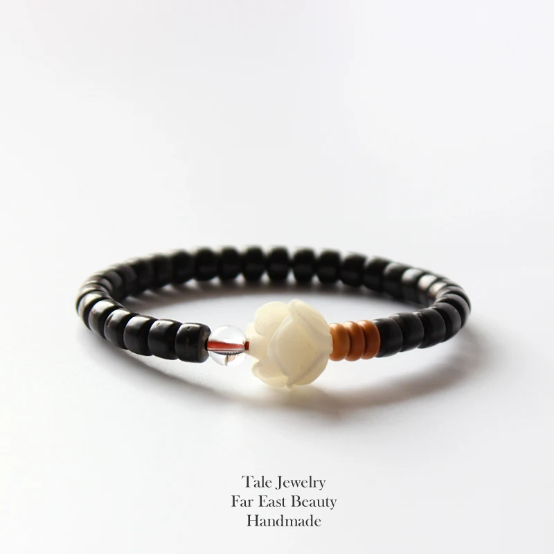 Wholesale 2019 Natural Coconut shell Beads White Bodhi Seed Carved Rose Charm Bracelet For Women Ethnic Beaded Jewelry Handmade
Wholesale 2019 Natural Coconut shell Beads White Bodhi Seed Carved Rose Charm Bracelet For Women Ethnic Beaded Jewelry Handmade