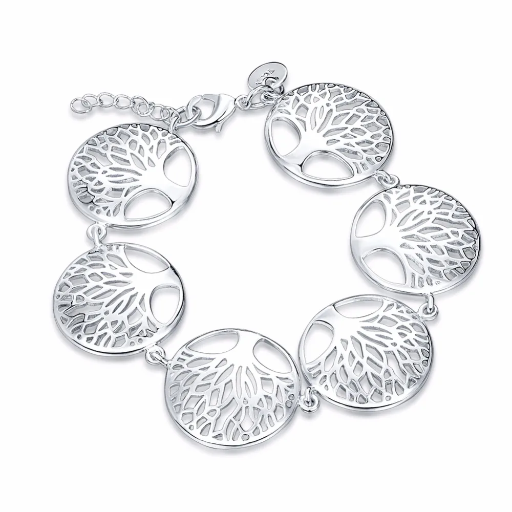 Charming 6pcs Tree of Life Pendant Bracelet 925 Jewelry Silver Plated Cute Hot Fancy Popular Bracelets Bangles Religion Totem
Charming 6pcs Tree of Life Pendant Bracelet 925 Jewelry Silver Plated Cute Hot Fancy Popular Bracelets Bangles Religion Totem
