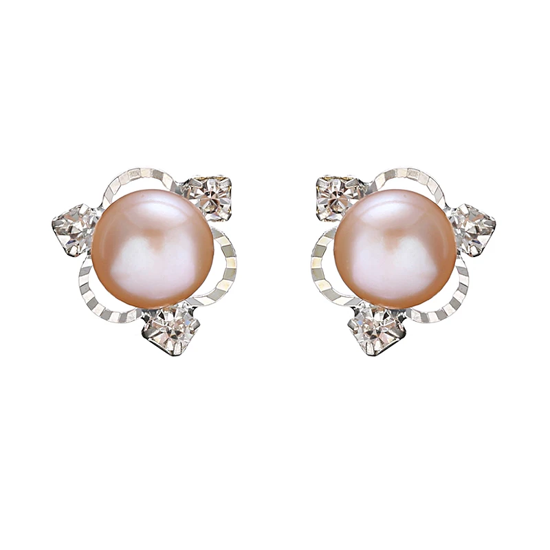 Wholesale Fine Jewelry Three Crystal Heart Earrings Pink Real Freshwater Pearl Stud Earrings For Women Pageant
Wholesale Fine Jewelry Three Crystal Heart Earrings Pink Real Freshwater Pearl Stud Earrings For Women Pageant