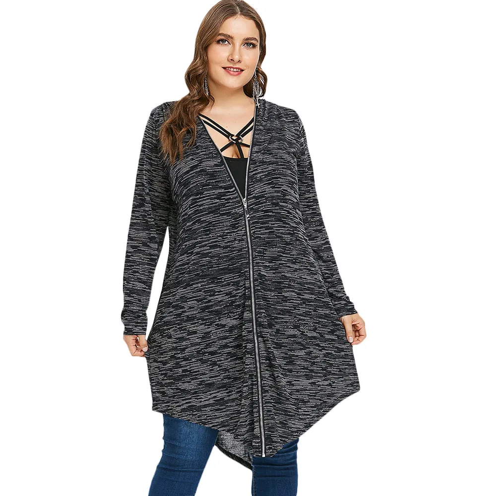 Wipalo Plus Size Hooded Zip Up Coat With Strappy Tank Top 2018 Autumn Women Coat Jacket Outerwear Casual Long Marled Coat 5XL
Wipalo Plus Size Hooded Zip Up Coat With Strappy Tank Top 2018 Autumn Women Coat Jacket Outerwear Casual Long Marled Coat 5XL