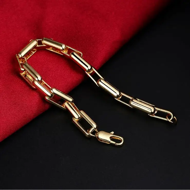 Long Box Chain Bracelet Men Link Chain Jewelry 585 Gold Color Bracelets & Bangles Pulseiras de Ouro Accessories
Long Box Chain Bracelet Men Link Chain Jewelry 585 Gold Color Bracelets & Bangles Pulseiras de Ouro Accessories