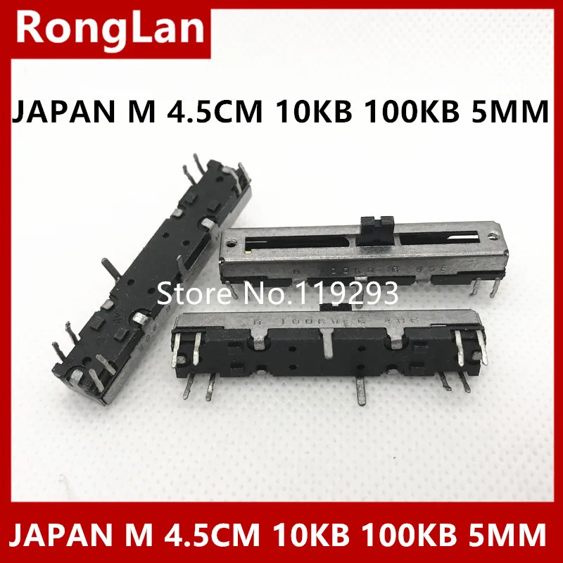 Instrumental Original slide potentiometers 4.5cm 45MM double B10K B100K midpoint axis 5MM plastic instrument faders--10pcs
Instrumental Original slide potentiometers 4.5cm 45MM double B10K B100K midpoint axis 5MM plastic instrument faders--10pcs