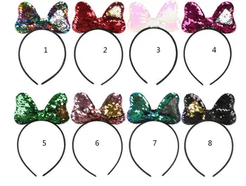 8color Headwear Hairband Sequin Bow Headband for Girls Minnie Mouse Ears Hairbands Birthday Party Kids Fashion Hair Accessories
8color Headwear Hairband Sequin Bow Headband for Girls Minnie Mouse Ears Hairbands Birthday Party Kids Fashion Hair Accessories