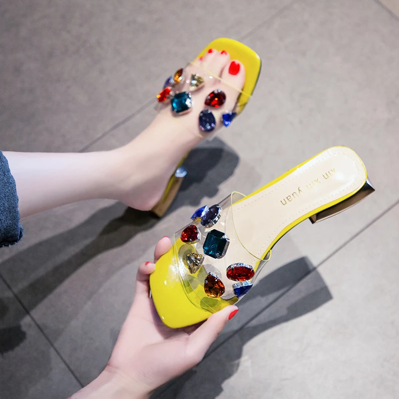 Glitter Slides Low Women's Slippers 2019 Ladies Flip Flops Sliders Shoes Heeled Mules Socofy Square heel Fenty Beauty Crystal
Glitter Slides Low Women's Slippers 2019 Ladies Flip Flops Sliders Shoes Heeled Mules Socofy Square heel Fenty Beauty Crystal