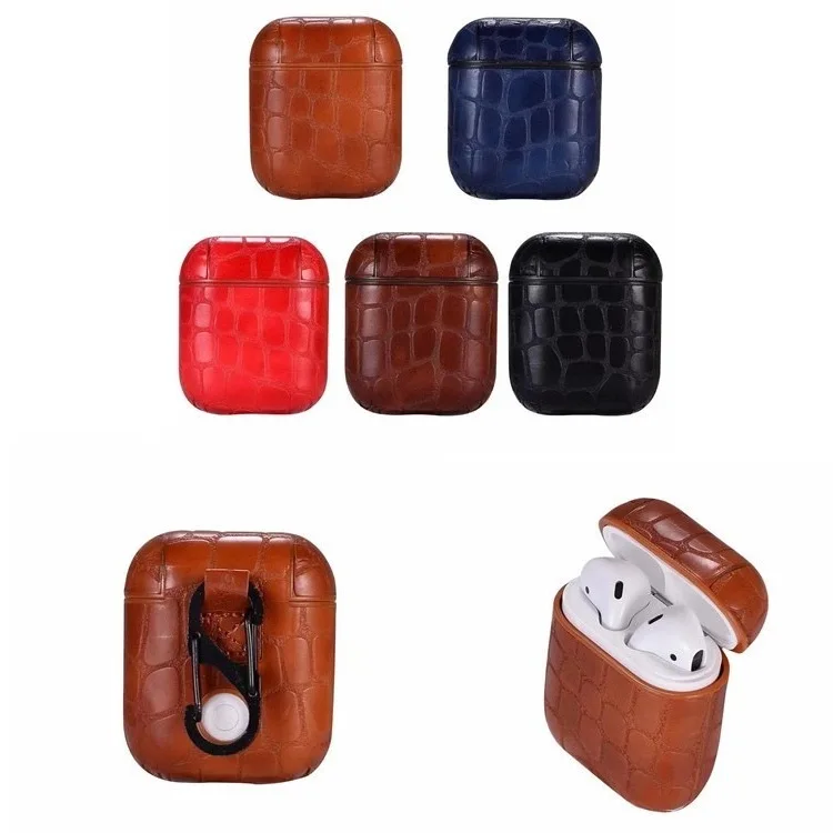 Wireless Bluetooth Headset IOS Charging Box Crocodile Leather Earphone Cover Protective Case With Hook For Airpods Iphone Shape
Wireless Bluetooth Headset IOS Charging Box Crocodile Leather Earphone Cover Protective Case With Hook For Airpods Iphone Shape